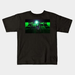 Space Design - Green Kids T-Shirt